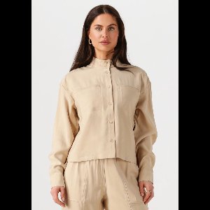 MSCH Copenhagen Mschimila Selia Shirt Dames - Jurken - Beige - Maat M/L