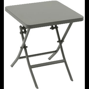 Hesperide Bijzettafel/tuin tafel Oase - metaal - groen - 40 x 40 x 45 cm - voor buiten - inklapbaar - Camping tafel