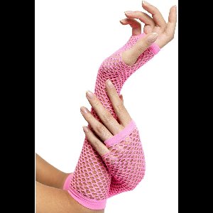 Roze visnet handschoenen