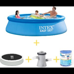 Zwembad - Easy Set - 305 x 76 cm - Inclusief Solarzeil, Filterpomp & Filter