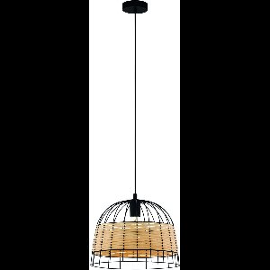 EDI light Anwick Hanglamp - E27 - Ø 37 cm - Zwart|Rotan - Natuur