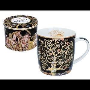 Carmani Porseleinen Mok Gustav Klimt "Levensboom" 380 ml in Blik