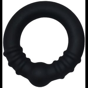 Kiotos - Siliconen Cockring met Stalen Kern - Zwart L