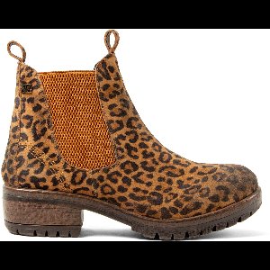 Lazamani - Mia Dames Chelsea Boots Suede Tan/Leo - Maat 38