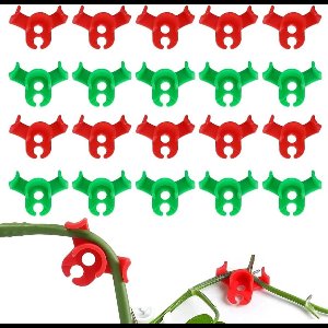 Brenzoos - Plantenclips - Set van 20 stuks, voor low-stress-training, 90 graden hoek - Rood en groen