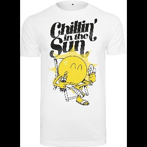 Mister Tee - Chillin' the Sun Heren T-shirt - S - Wit