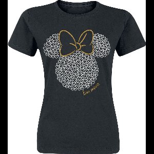 Mickey Mouse Minnie Maus - Love Dames T-shirt - zwart - L