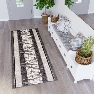 Tapiso Dream Loper Grijs Tapijt Gangloper Vloerkleed Maat- 100x1500