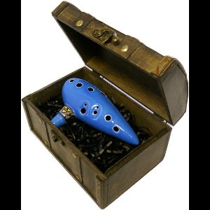Songbird Zelda Ocarina of Time - 12 Holes - Ceramic - C Major (Tenor) + Chest & Songbook