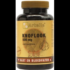 Artelle Knoflook 500mg + 250mg lecithine 100 Softgels
