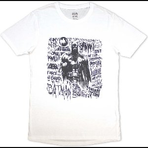 DC Comics Batman - Scribbler Heren T-shirt - S - Wit
