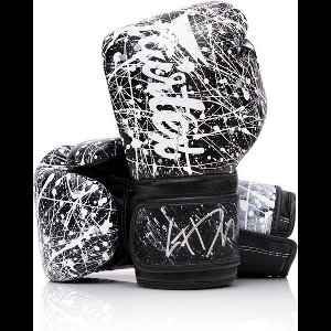 Fairtex BGV14PT Microfiber Bokshandschoenen - Art Collections - Painter Zwart/Wit 14 oz