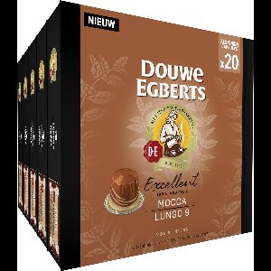 Douwe Egberts Excellent Mocca Lungo Koffiecups - Intensiteit 7/9 - 10 x 20 capsules