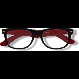 Noci Eyewear NCR013 leesbril +3.00 WF frame zwart met rood - rechthoekig