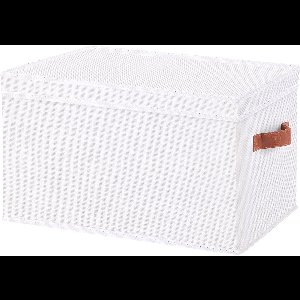 JGS ® Praktische Opvouwbare Stoffen Opbergdoos Met Deksel Voor Diverse Opslagbehoeften, 33 x 23 x 18 cm