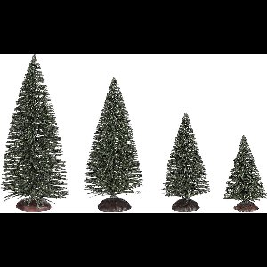 LuVille Kerstdorp Miniatuur Bomen - Set van 21 stuks