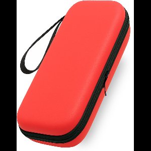 Hoesje Geschikt voor Nintendo Switch 2 Hoes Bescherm Case Hardcover Met Polsbandje - Hoes Geschikt voor Nintendo Switch 2 Case - Rood
