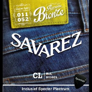 Savarez A130CL Premium Gitaarsnaren Voor De Akoestische Gitaar Met Specter Plectrum | Snarenset | Akoestisch | Stalen Snaren