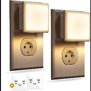 LED Nachtlampje Stopcontact - 2 Stuks - Dag en Nacht Sensor - Automatische Dimmer - Voor Babykamer & Volwassenen - Trapverlichting