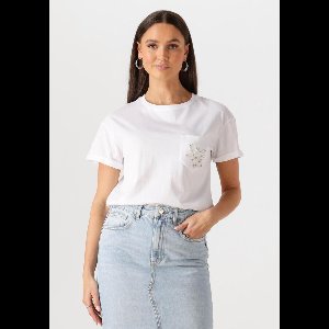 Liu Jo Ecs T-shirt Moda M/c Tops & T-shirts Dames - Shirt - Wit - Maat S