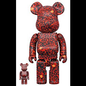 400% & 100% Bearbrick Set - Amplifier (Red) by HIDE