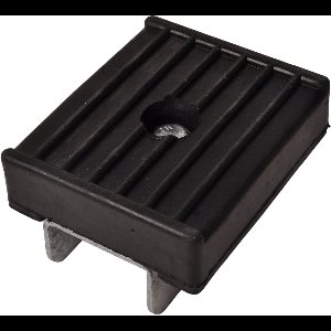 Stootkussen op houder - 120x100x35 mm - zwart