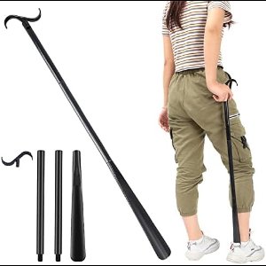 88,9 cm Verstelbare Aankleedstok met Schoenlepel en Sokkenverwijderaar - Handige Dressinghulp voor Schoenen, Sokken, Shirts en Broeken - Ideaal voor Mensen met Beperkte Mobiliteit