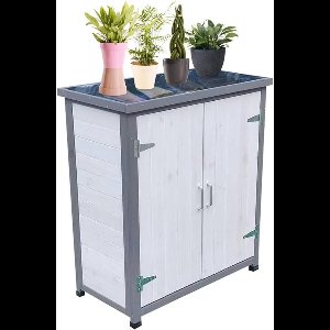 GTB® Hout Tuinberging - Tuinkast - Opbergdoos - Wit - ‎40cm x 75cm x 90cm