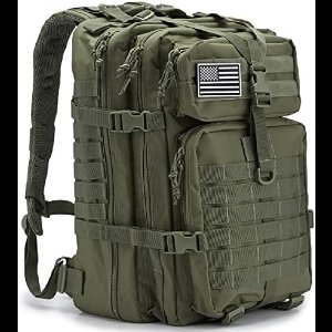 PolkaHome 45L Grote Tactische Militaire Rugzak voor Heren - Outdoor MOLLE Survival Rugzak - Camping en Wandel Rugzak - Groen