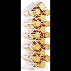 Gigicial Acryl lippenstift organizer - transparante lipgloss organizer - 16 compartimenten voor eenvoudig sorteren en opbergen - 1 stuk - geschikt voor badkamer/slaapkamer + transparant