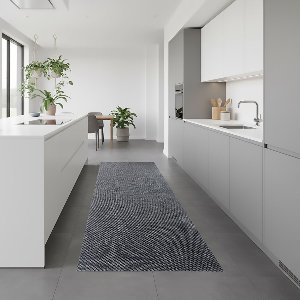 JYG Tapijtloper DIAS Grijs 66 x 450 cm - Keukenloper - Anti Slip - snijdbaar