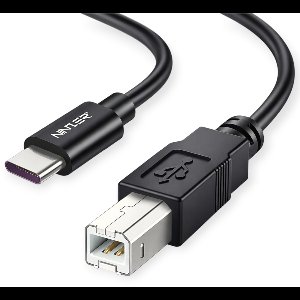 Ninzer USB C naar USB B - voor Printers, Scanners, All-in-One - 1.5 meter - Plug & Play - USB 2.0 - Snelle Dataoverdracht