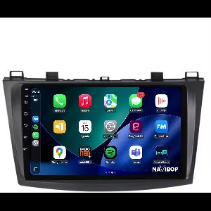Geschikt voor Mazda 3 (2009 t/m 2013) | 9 inch Android 15.0 CarPlay autoradio | Draadloos CarPlay & Android Auto | 2GB RAM + 32GB | Mic, Camera (AHD) & DAB+ | Bluetooth & WiFi | NAVIBOP NB-2079 | Bouwjaar 2009 t/m 2013