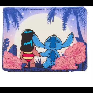 Disney Loungefly Wallet Lilo & Stitch Floral Sunset Exclusive