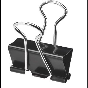 Foldback papierklemmen zwart KLEIN !!! 19 mm =1,9 cm breed - doos van 10