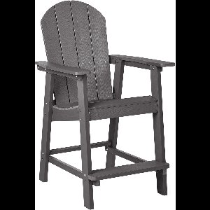 BELIANI ADIRONDACK - Tuin barkruk - Donkergrijs - Kunsthout