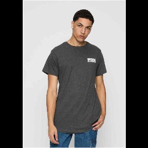 Urban Classics - Shaped Long with Urban Classic Print Heren Tshirt - S - Grijs