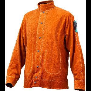 VEVOR Vlamvertragende Lasjas Leren Beschermende Kleding Werkjas Maat L