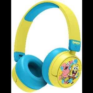 Sponge Bob - draadloze kinderkoptelefoon - volumebegrenzing - microfoon - inklapbaar - lange batterijduur