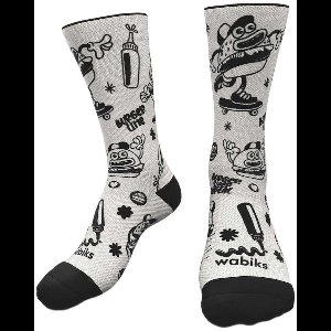 Wabiks Burger Crewsokken Wit EU 43-46 Man,Vrouw