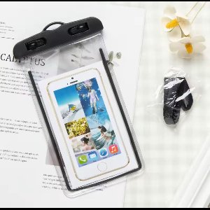 Waterdichte Drijvende Telefoonhoes IPX8 – Geschikt voor iPhone & Samsung – Zwemmen, Strand & Watersport – Zwart