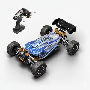 HUNTER Racing RC Auto 1:14 - 4x4 Blauwe Offroad Monster Truck - 70 km/u - Brushless Motor - RTR Ready to Run - 2.4GHz - Metalen Chassis & Schokdempers - Hoge Snelheid Afstandsbediening Auto - Voor 14+
