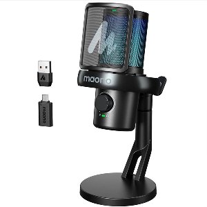 MAONO DM40 Pro - Microfoon - Condensator RGB USB/Draadloze AI Gaming Microfoon, Zwart