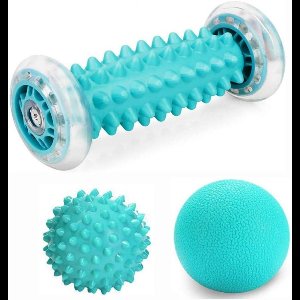 YOZHIQU Massageballen - Voetmassagerollers en -ballen - Geschikt voor plantaire fasciitis - Egelbal en ballenset - helpt stress te verlichten en lichaam en geest te ontspannen.