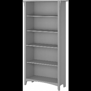 Hoge boekenkast met 5 planken in Cape Cod Grijs voor stijlvol opbergen