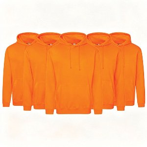 Hoodie Oranje Unisex - 5 pack - 5 stuks - Goede pasvorm - 271 g/m² - Basic Blanco hoodie - Regular fit - 50% Katoen - 50% Polyester - Comfortabel - Gildan