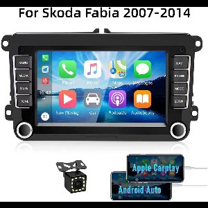 GPS Navigatie Head Unit for Skoda Fabia 2007-2014 (Hatchback/Combi) | 7inch Android 13 2+32G, RCD 210/310 Compatibel, Bluetooth & AHD Camera