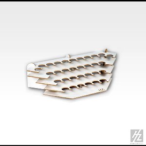 HobbyZone S1NS Hoek Verfrek – 26 mm – 32 Verfpotjes – Modelbouw Organizer