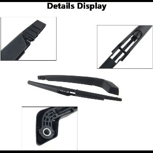 Ruitenwisserarm en wisserset - Achterruitwisser met afdekking - PBT vervangingsblad - Autoruit - Geschikt voor Volvo XC90 Sport Utility - Zwart