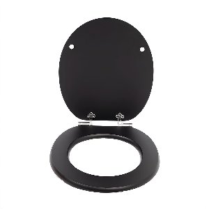 WC-bril - Toiletbril - Voor Toilet & Badkamer – Soft-Close – Hout - Zwart